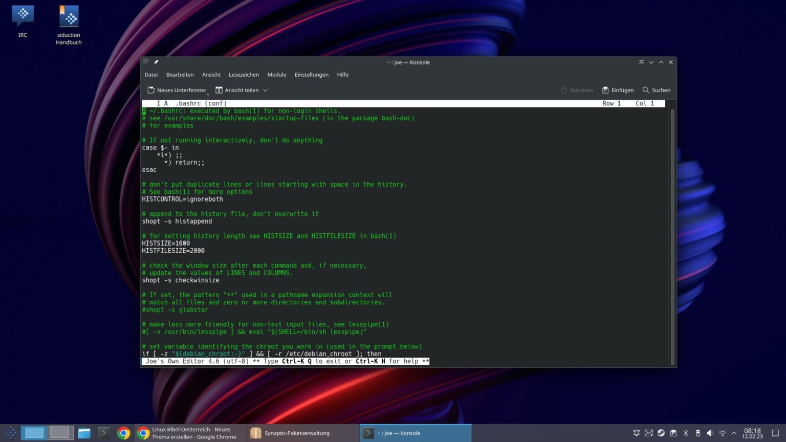 Joe – einfacher Texteditor für das Terminal unter Linux – Linux-Bibel