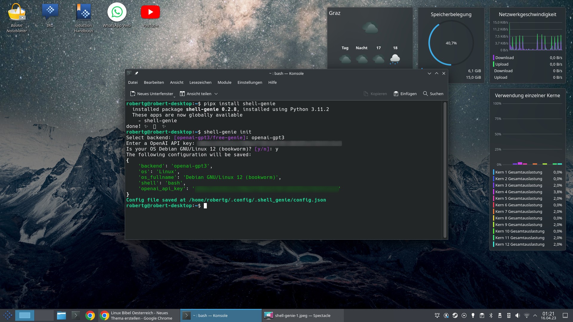 Shell-Genie – Linux-Befehle am Terminal mit Hilfe von ChatGPT – Linux-Bibel